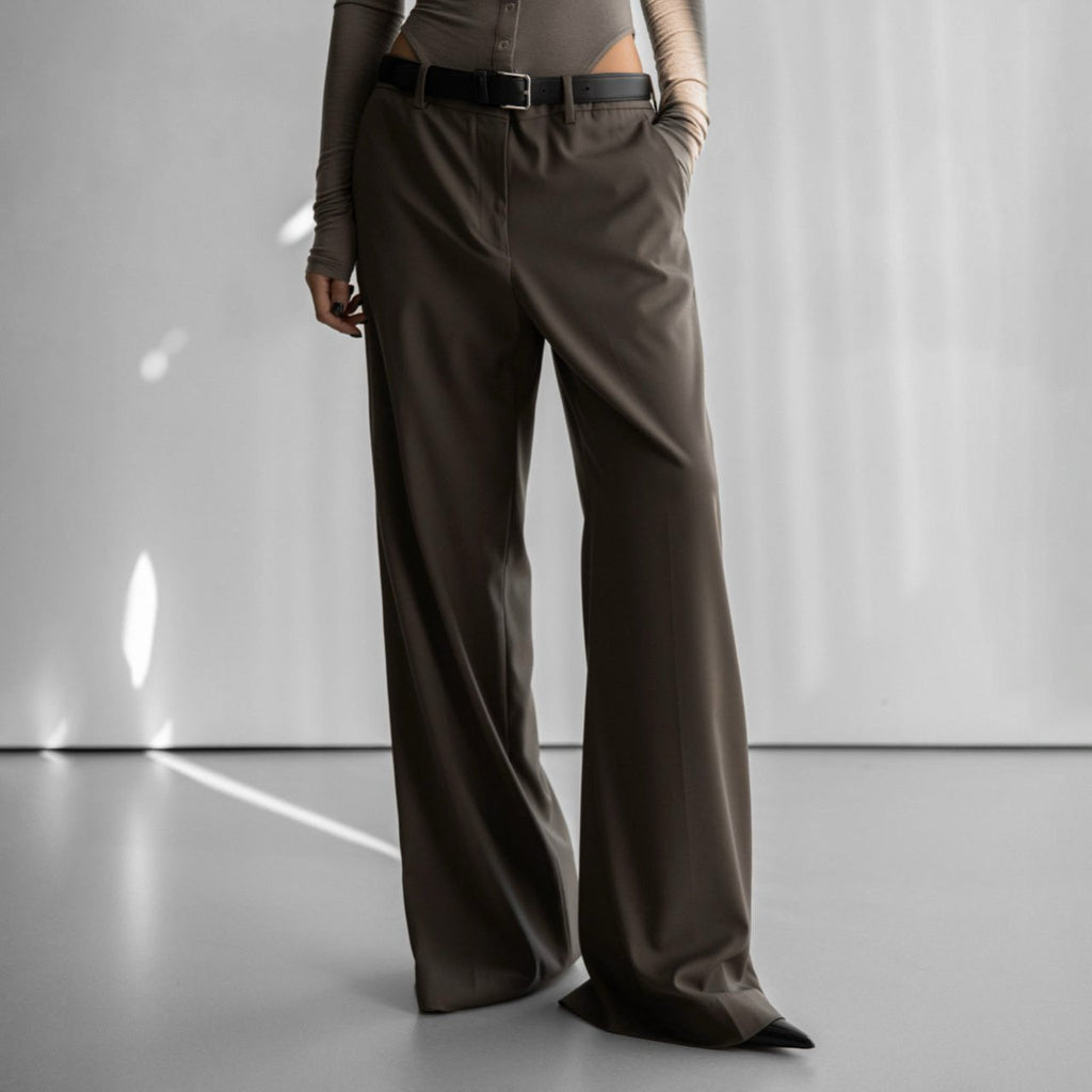 LOW-RISE WIDE TROUSERS