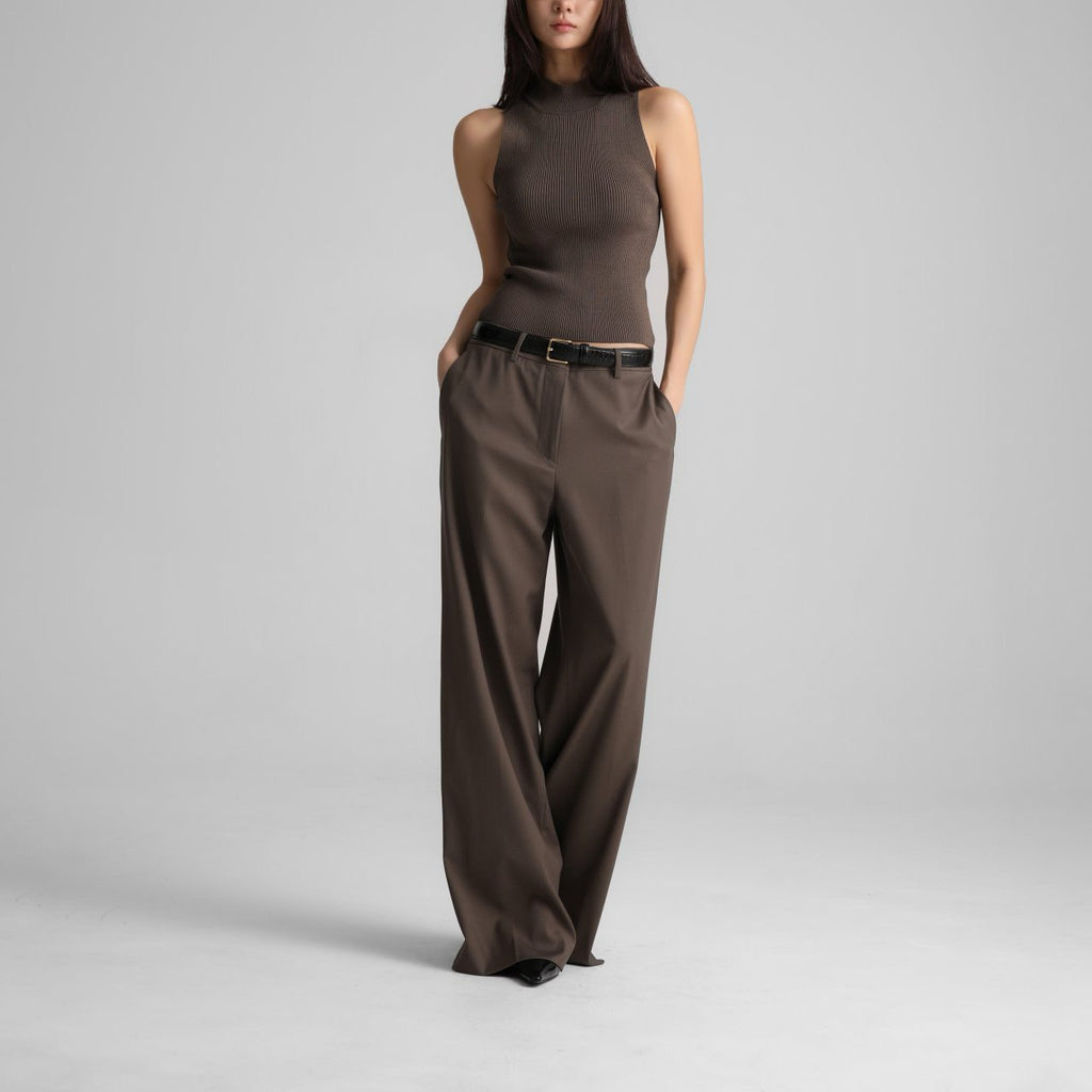 LOW-RISE WIDE TROUSERS