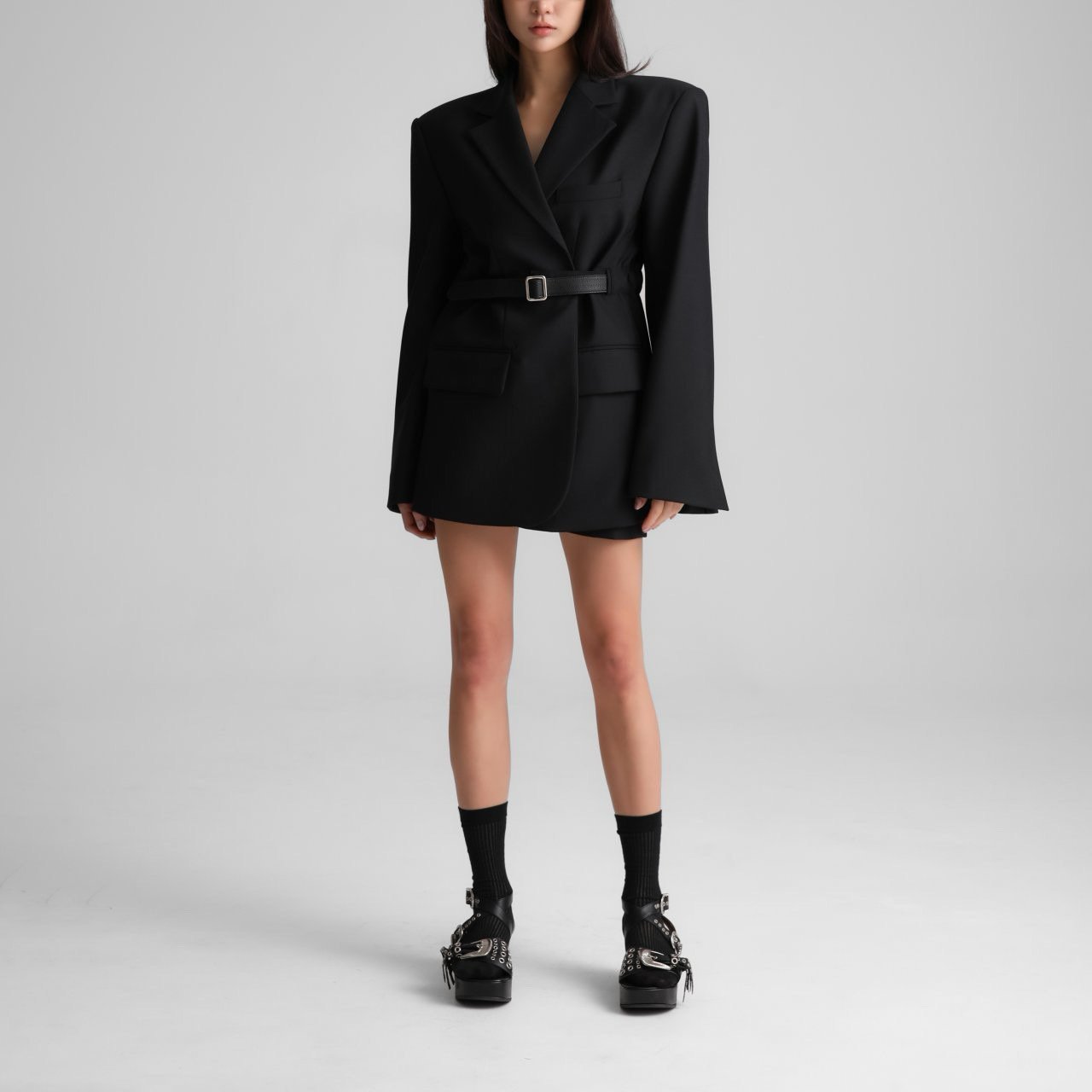 BELTED OVERSIZE BLAZER