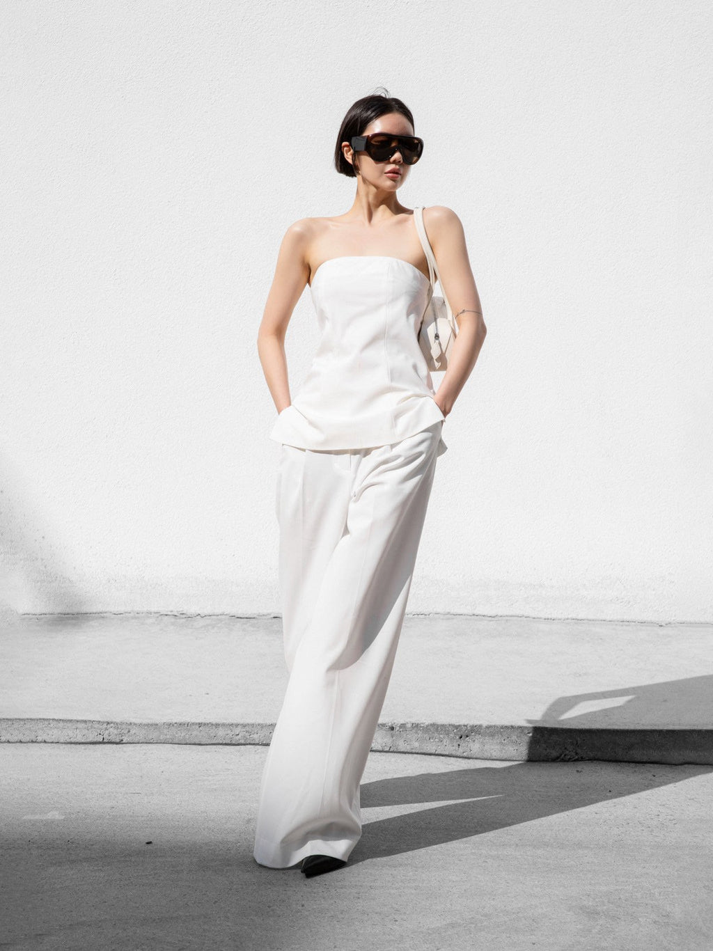 STRAPLESS LAYERED TOP