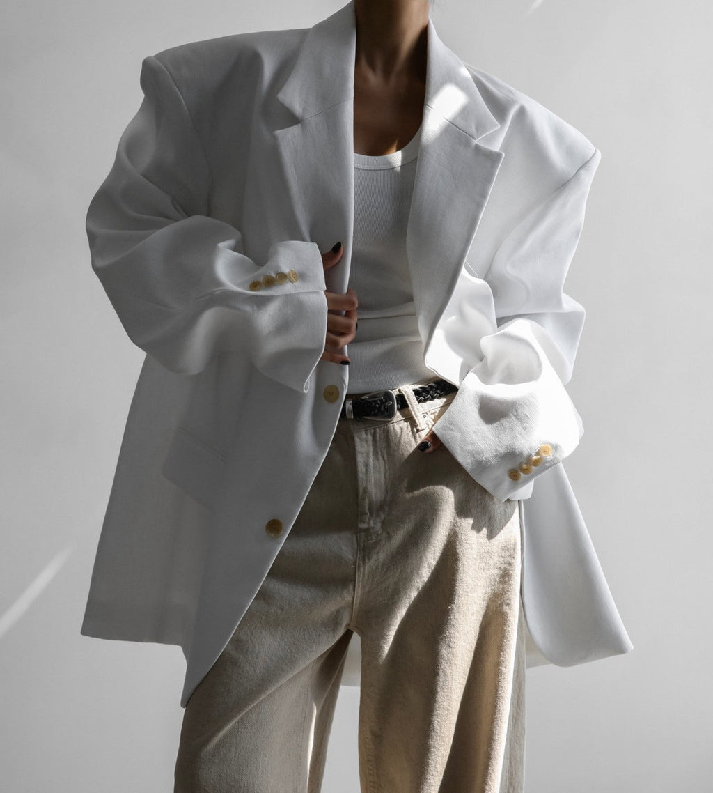 MAXI OVERSIZED LINEN BLAZER
