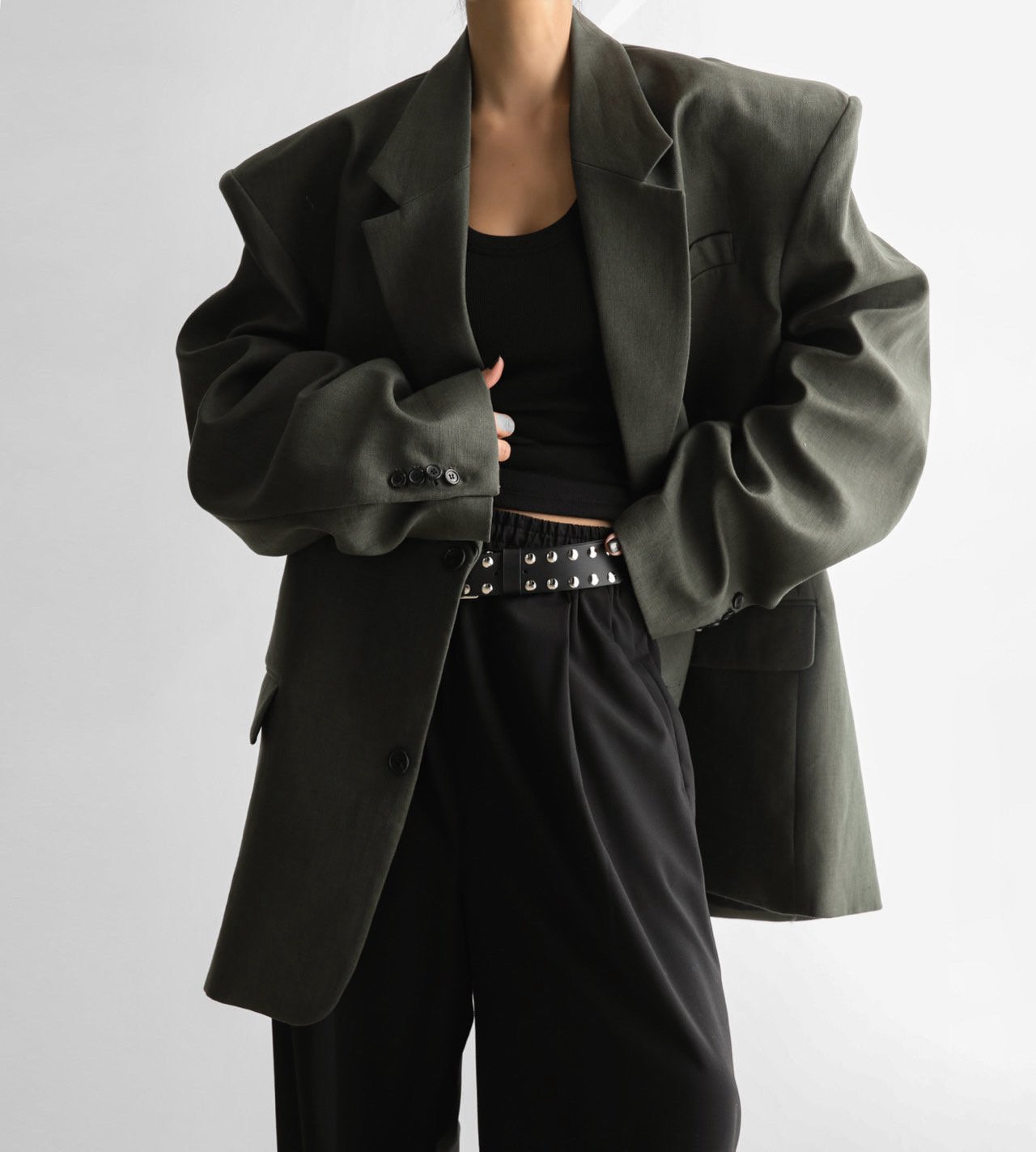 MAXI OVERSIZED LINEN BLAZER