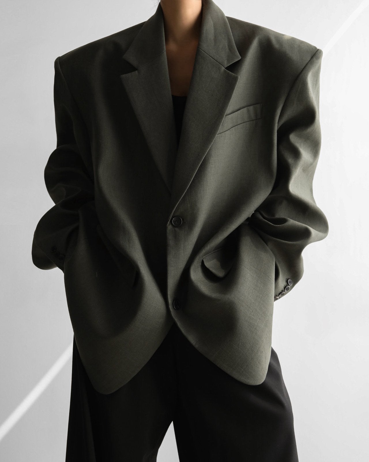 MAXI OVERSIZED LINEN BLAZER