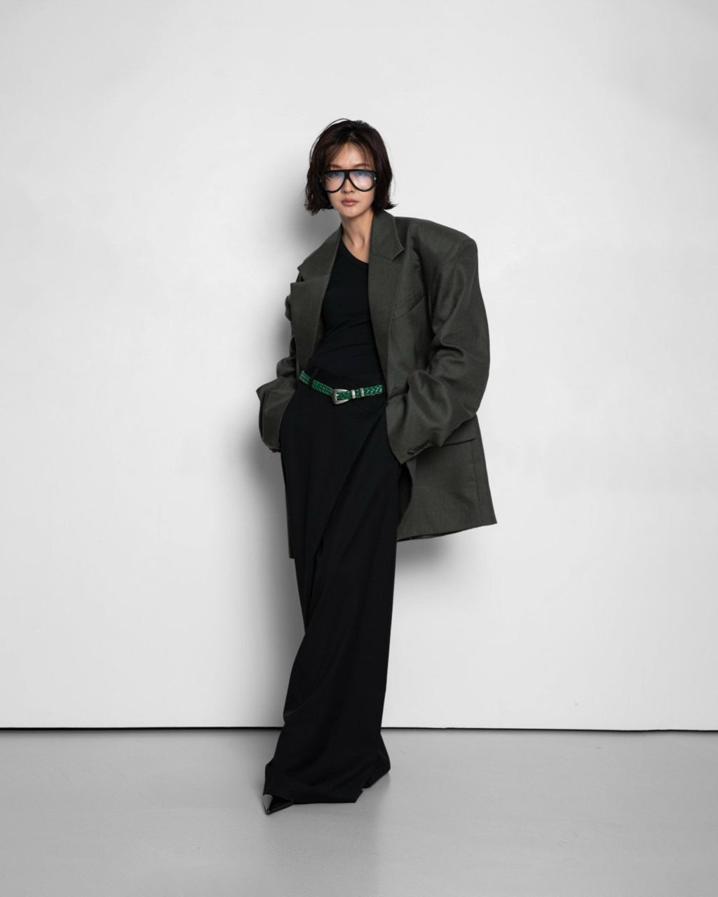 MAXI OVERSIZED LINEN BLAZER
