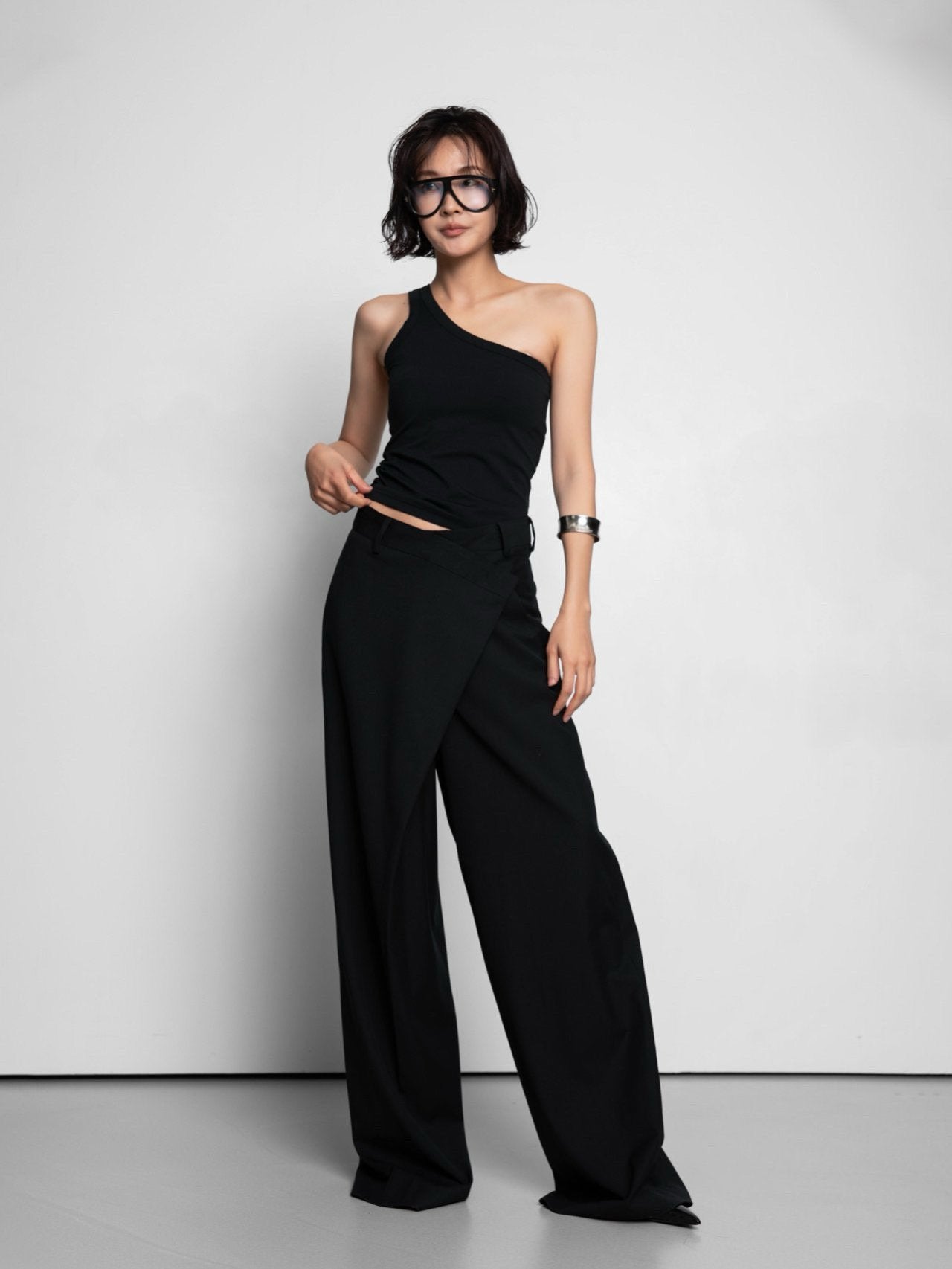 WRAP WIDE-LEG PANTS