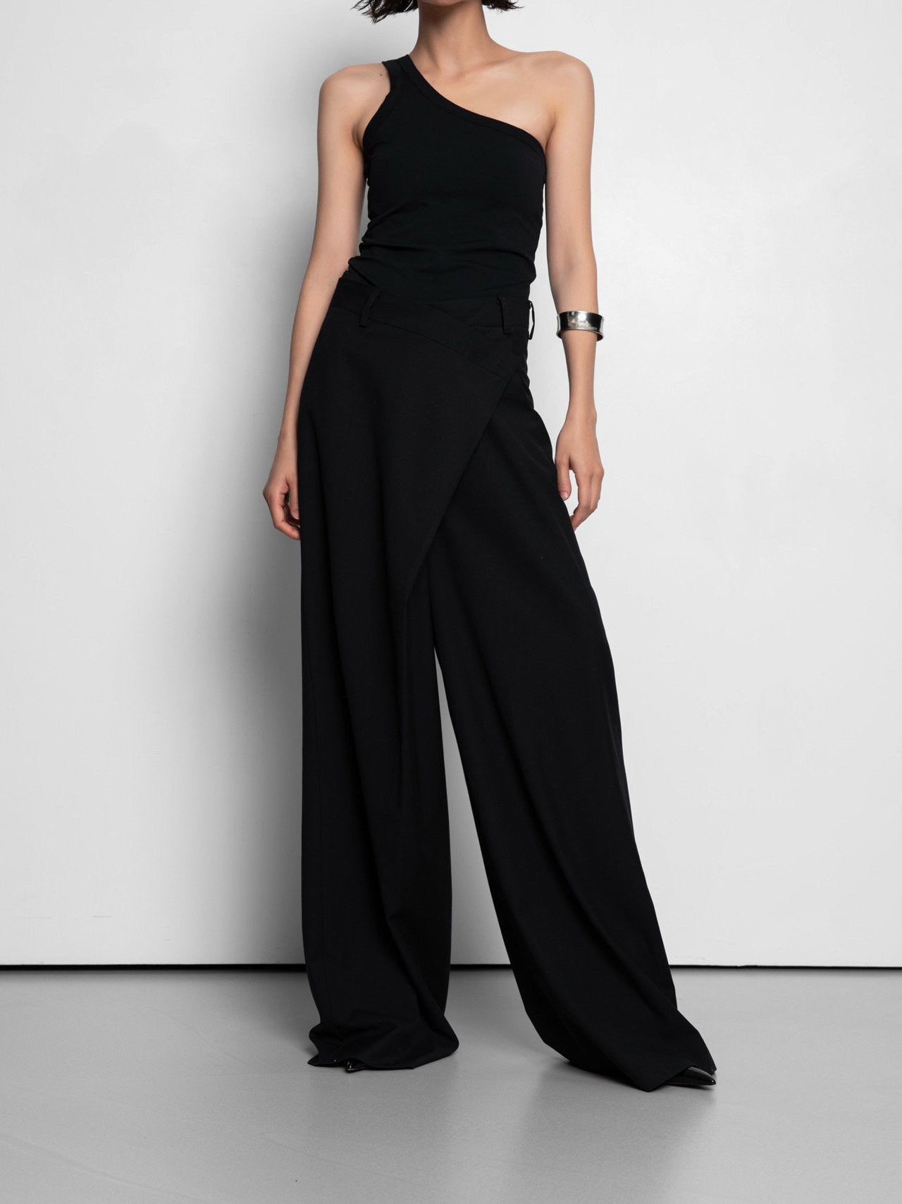 WRAP WIDE-LEG PANTS