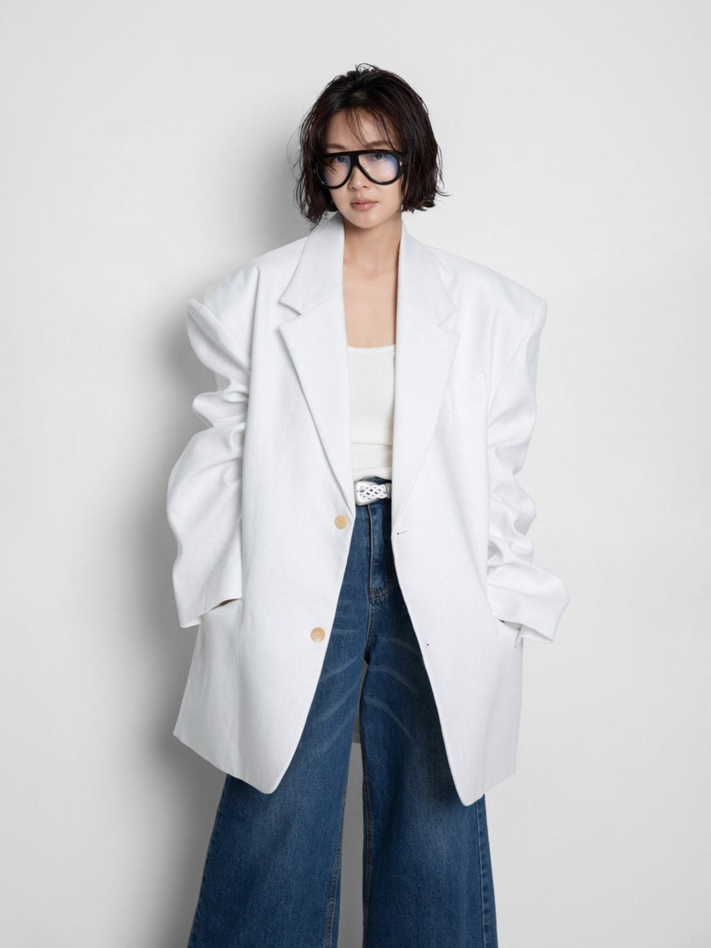 MAXI OVERSIZED LINEN BLAZER
