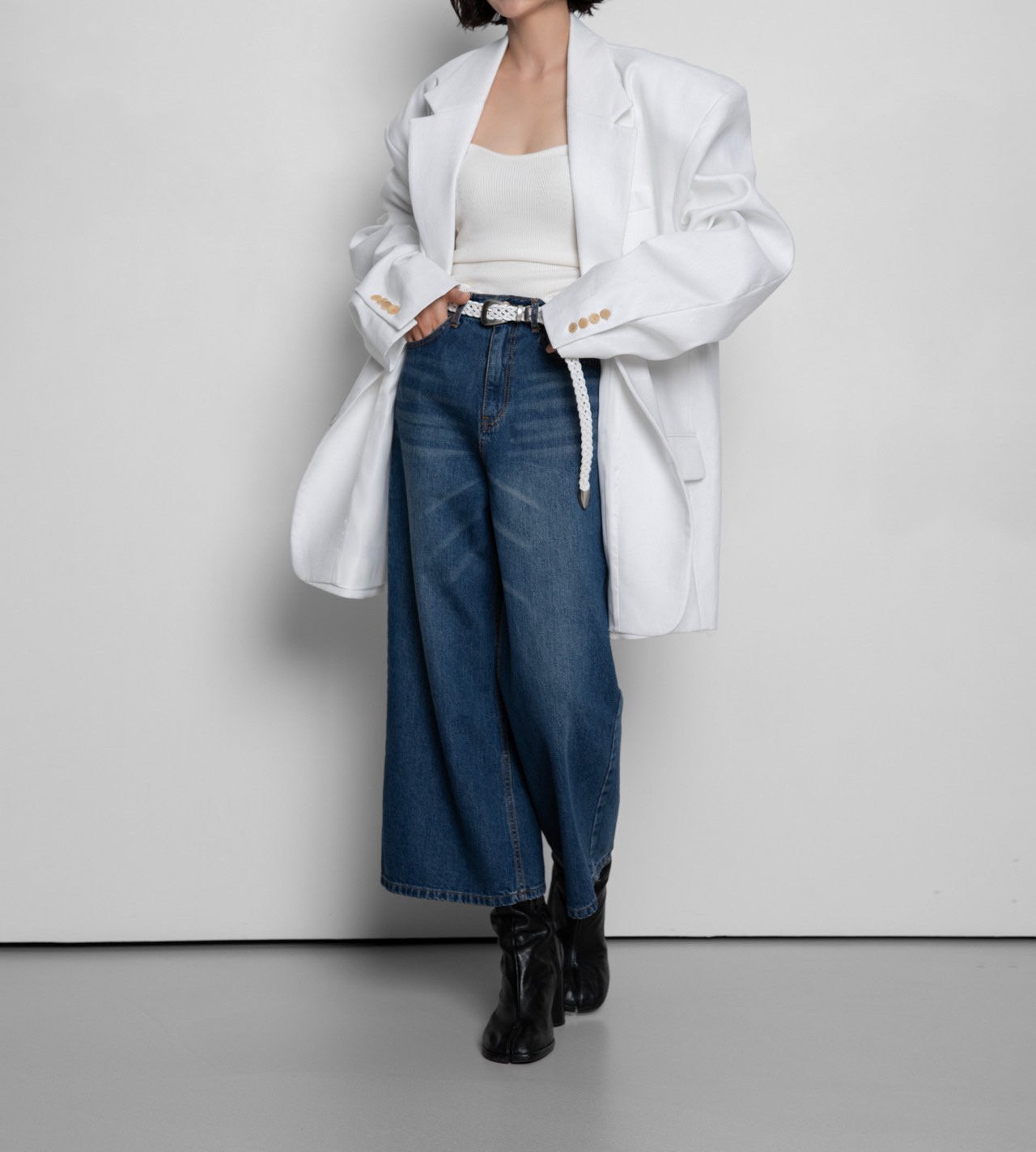 MAXI OVERSIZED LINEN BLAZER