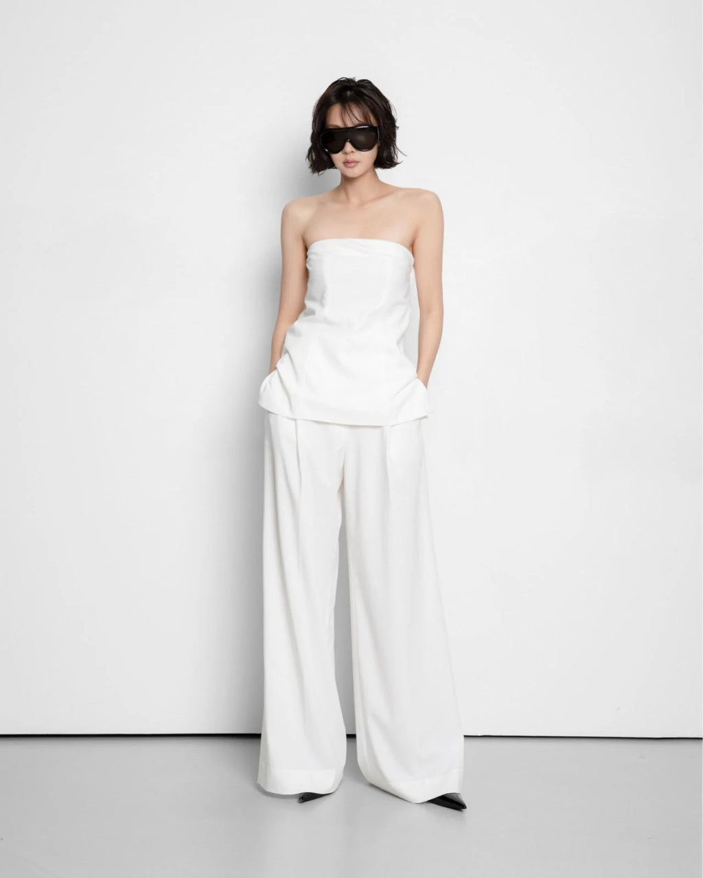STRAPLESS LAYERED TOP