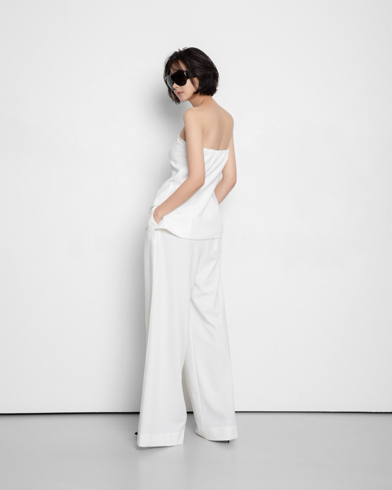 STRAPLESS LAYERED TOP