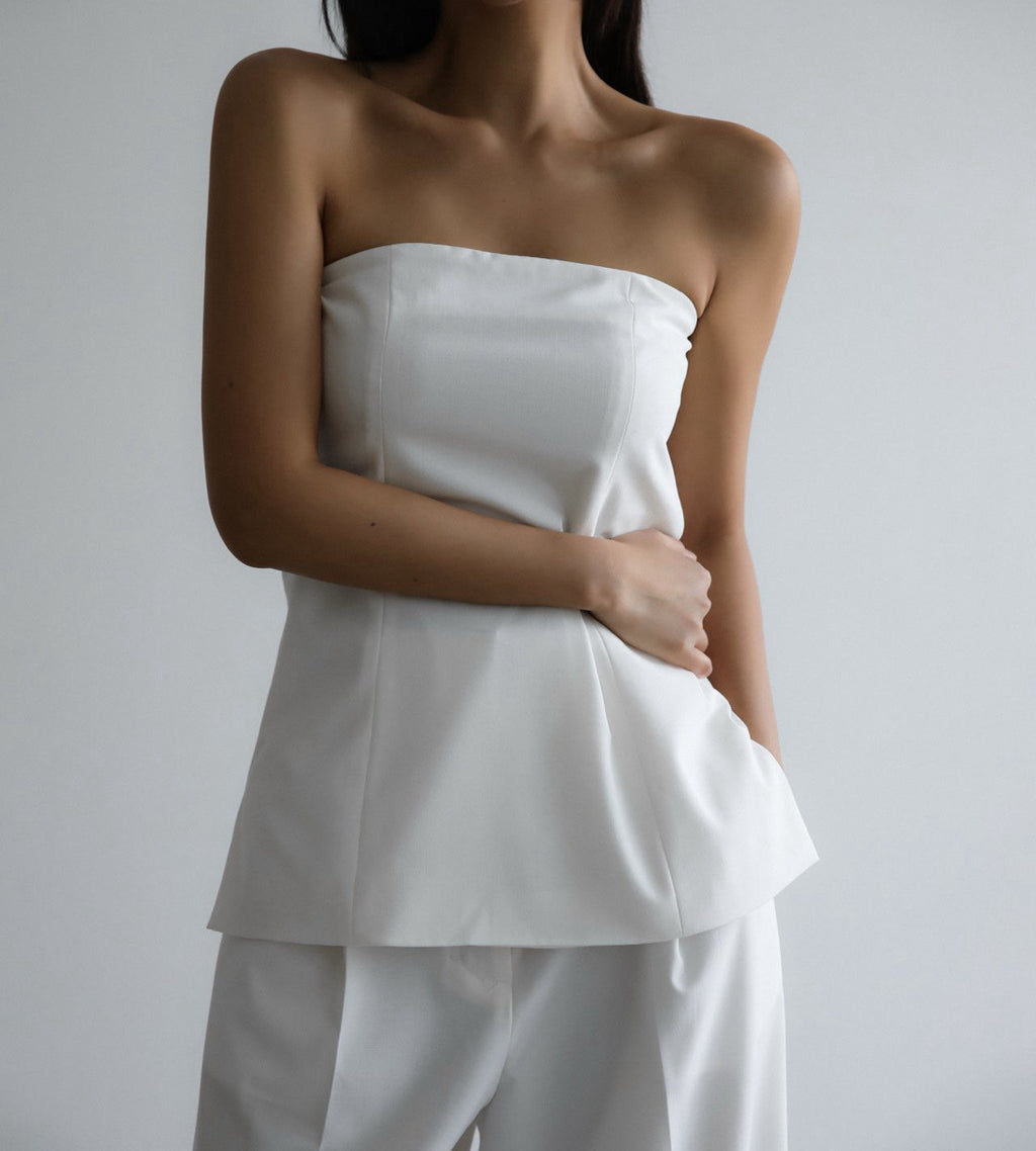STRAPLESS LAYERED TOP