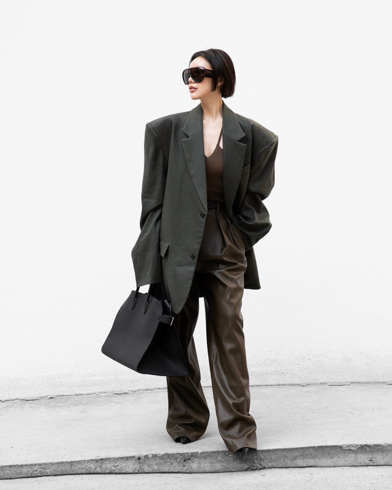 MAXI OVERSIZED LINEN BLAZER