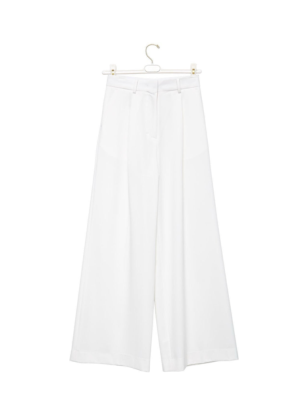 RELAXED WIDE-LEG TROUSERS